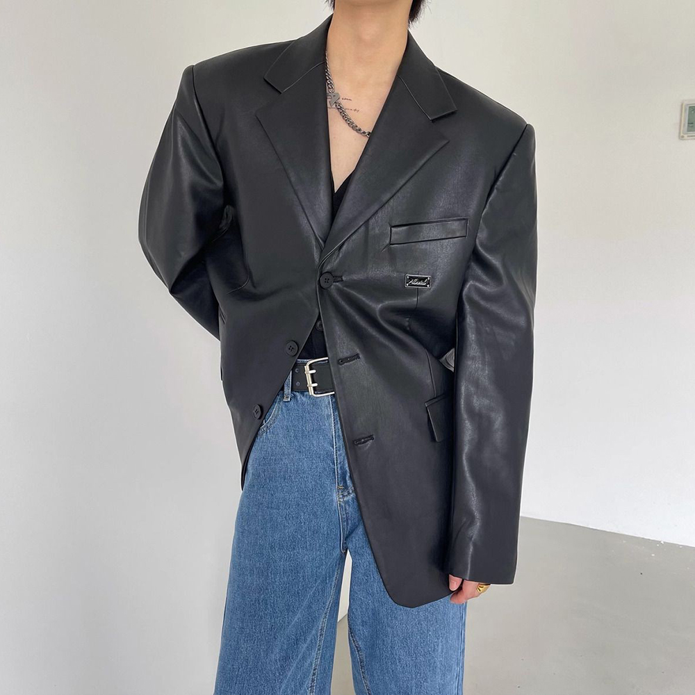 Street Fashion Trends 2025 - 2025年冬新作 メンズ 長袖PUレザージャケット ユニセックス アメリカンレトロファッション トレンド