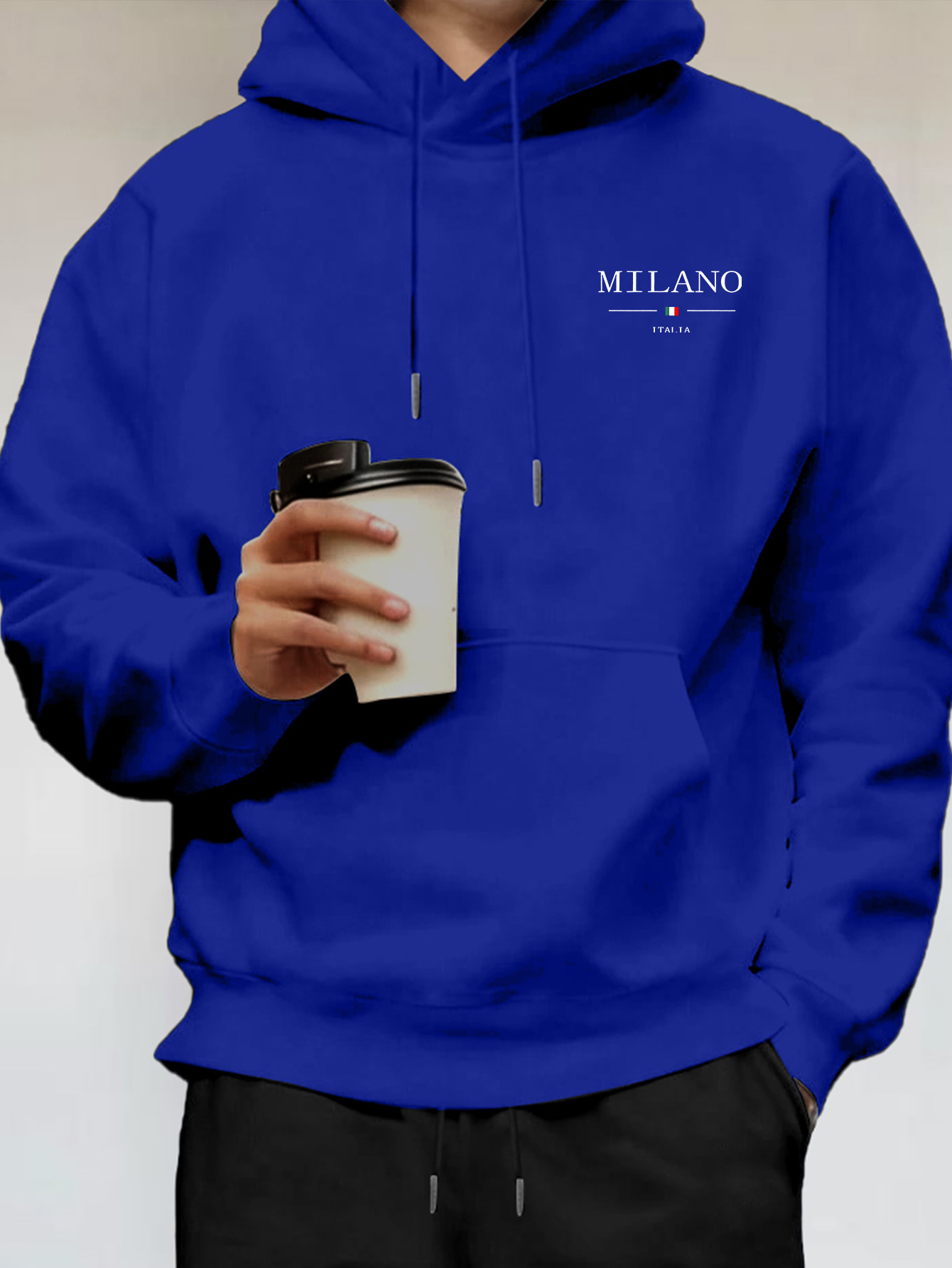 ミニマリストファッション ミラノレタープリント メンズフーデ - Street Fashion Of Milan のレビューと価格