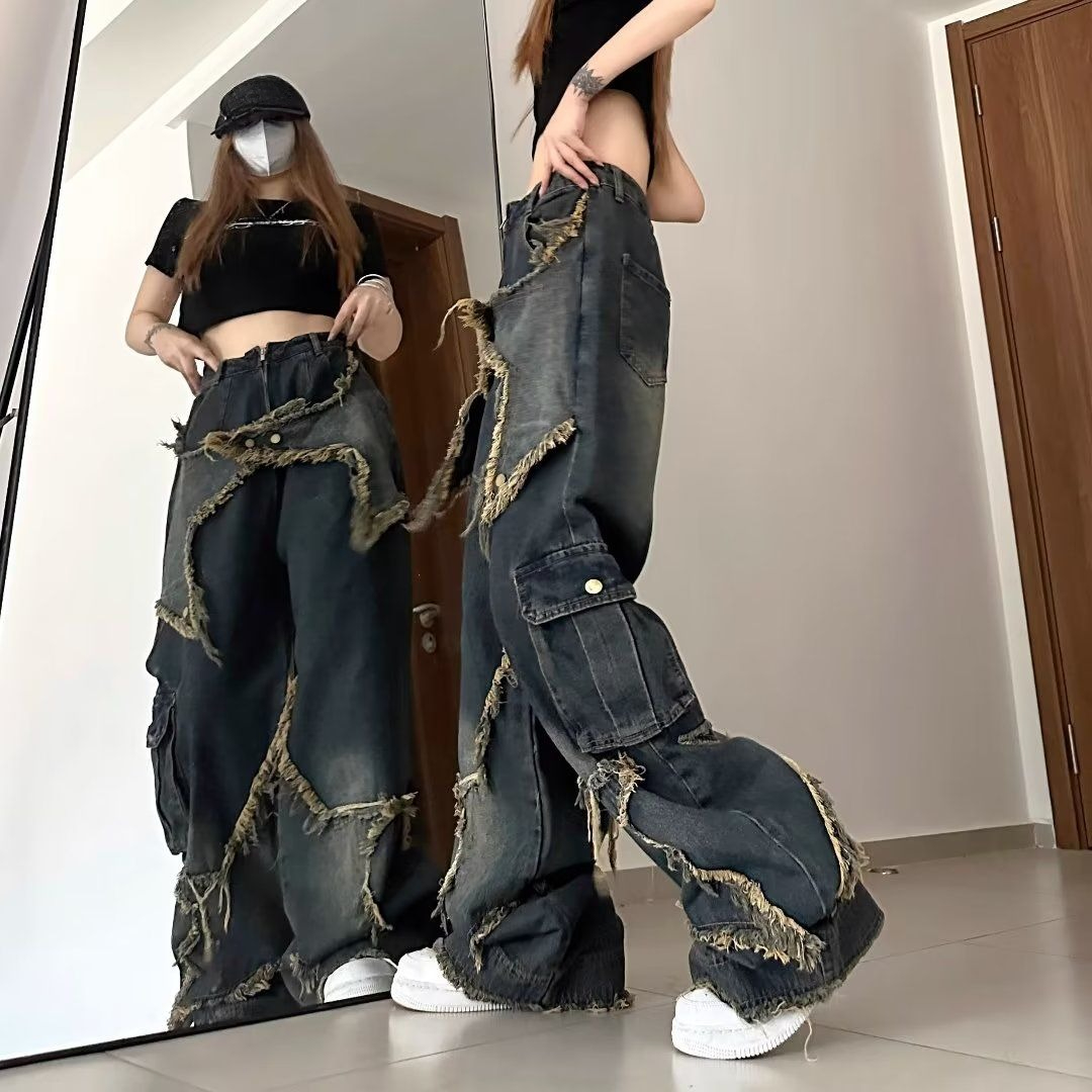 2025年シックゴシックポケットジッパーカジュアルパンツアメ - Street Fashion Trends 2025 のレビューと価格