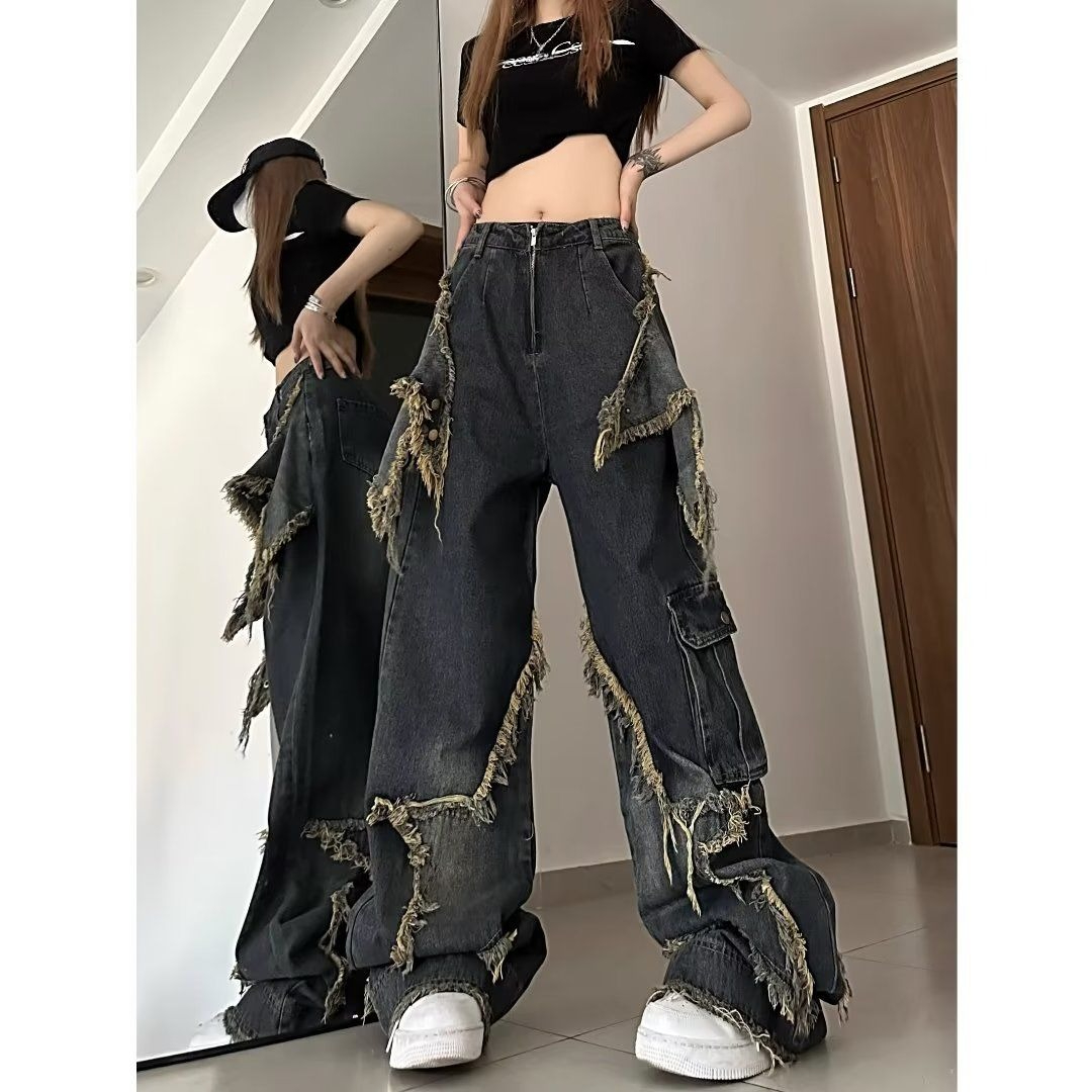 2025年シックゴシックポケットジッパーカジュアルパンツアメ - Street Fashion Trends 2025 のレビューと価格