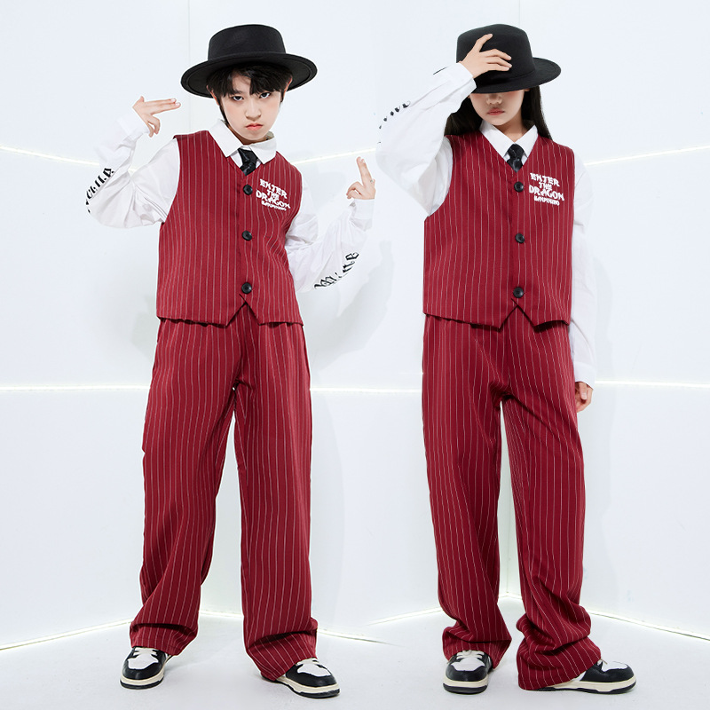 ファッションガールズストライプストリートダンスウェアセットボ - Street Fashion For Boy のレビューと価格