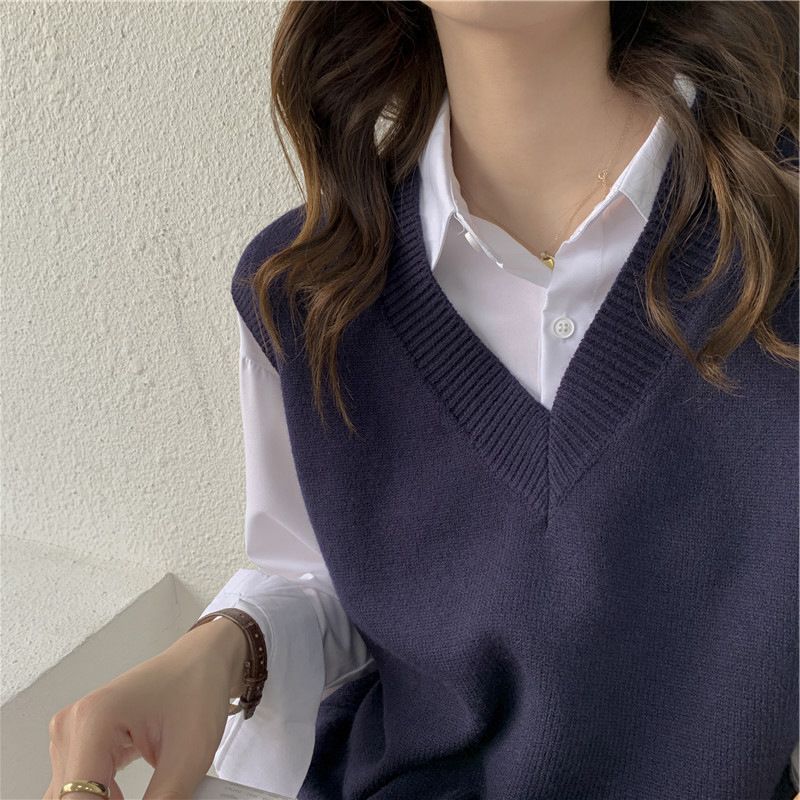 秋冬セーターベスト女性 2026 韓国ファッション V ネッ - Korean Street Fashion Female のレビューと価格
