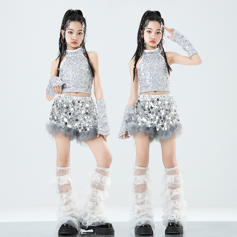 ファッションガールヒップホップダンス衣装子供ストリートダンス - Street Fashion Show のレビューと価格