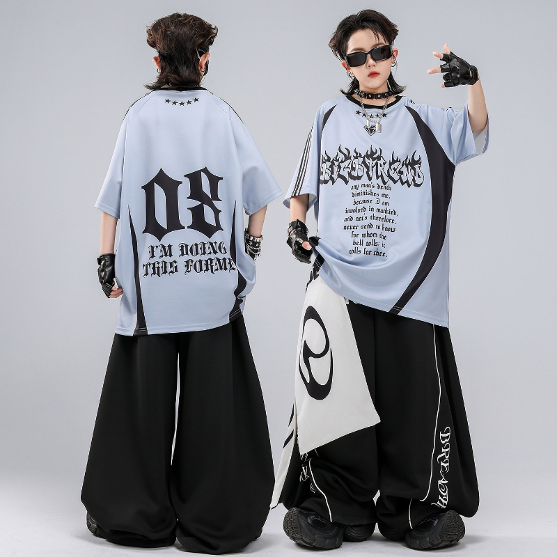 ヒップホップ K-POP レッドTシャツ バギーパンツ ボー - Street Fashion Show のレビューと価格
