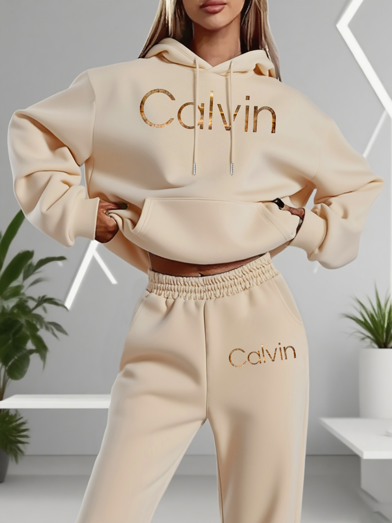 レディースファッションのプルオーバーとパンツのセット、プリン - Street Fashion Men のレビューと価格
