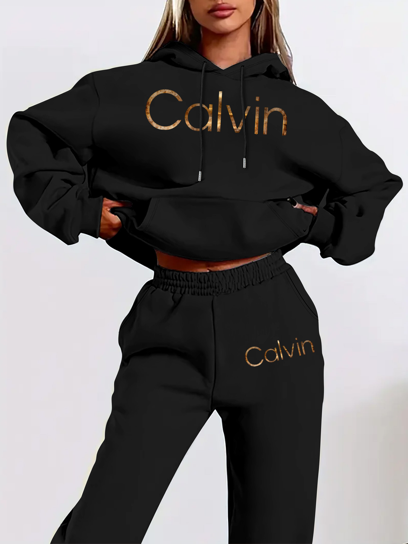 レディースファッションのプルオーバーとパンツのセット、プリン - Street Fashion Men のレビューと価格
