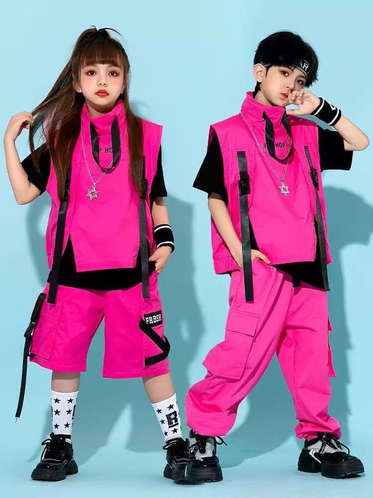 男の子と女の子のためのヒップホップ衣装,ジャズダンス服,ピン - Street Fashion For Boy のレビューと価格