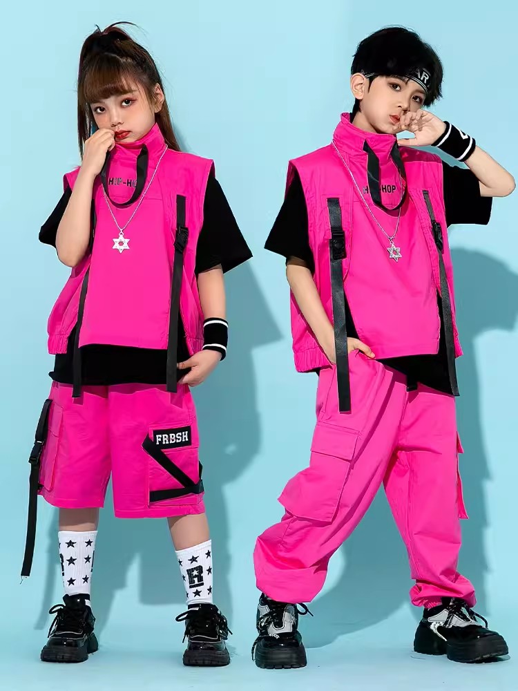 男の子と女の子のためのヒップホップ衣装,ジャズダンス服,ピン - Street Fashion For Boy のレビューと価格