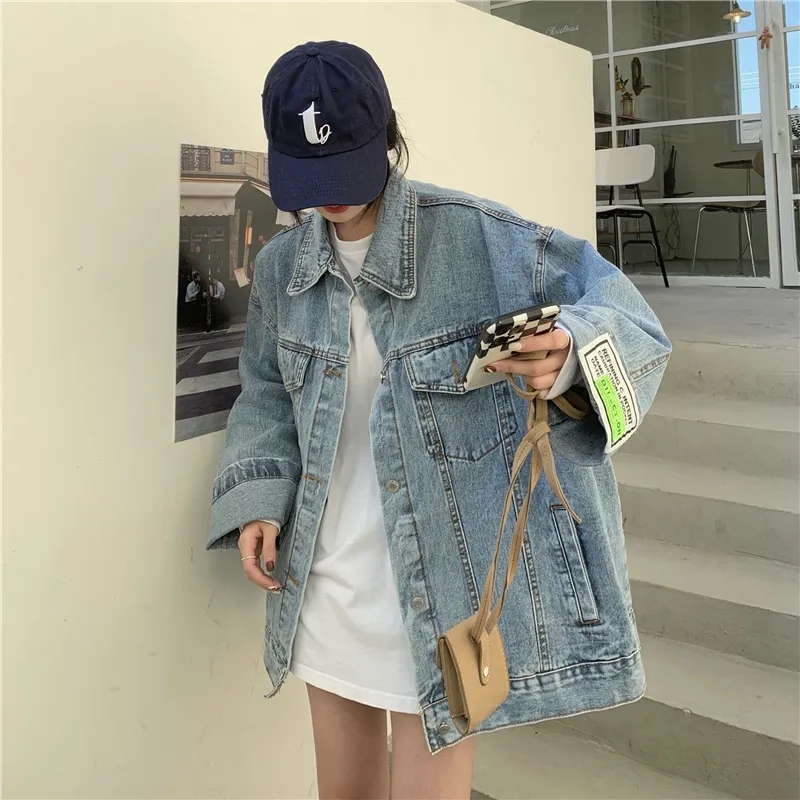 ハイストリートファッション オーバーサイズデニムジャケット  - Korean Street Fashion Female のレビューと価格