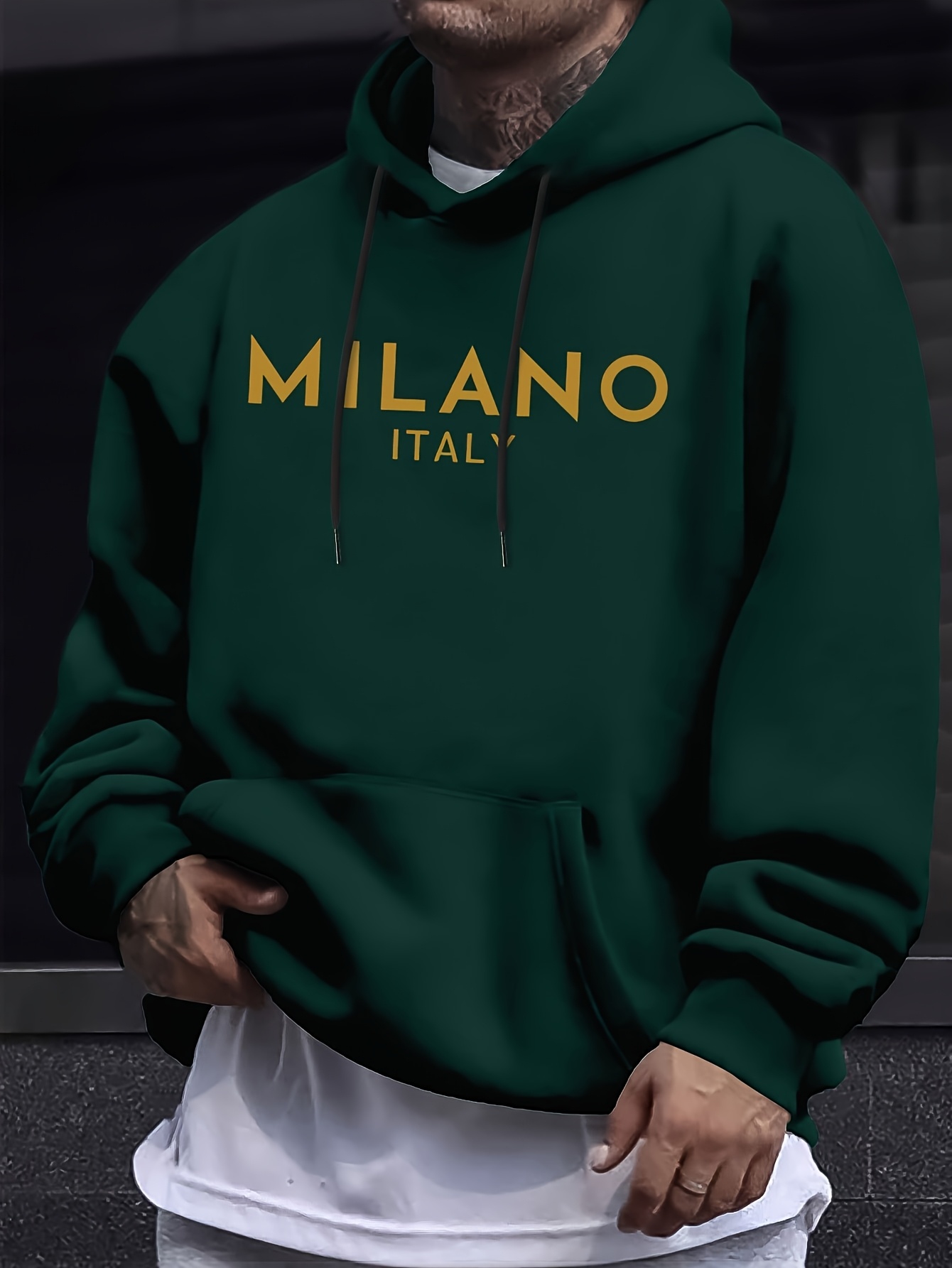 ミラノレター男性女性パーカープルオーバーアウトドアストリート - Street Fashion Of Milan のレビューと価格