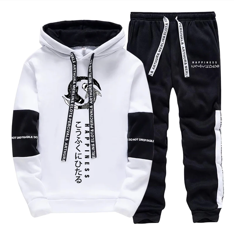 メンズファッション トラックスーツ プリント カジュアル フ - Street Fashion Men のレビューと価格