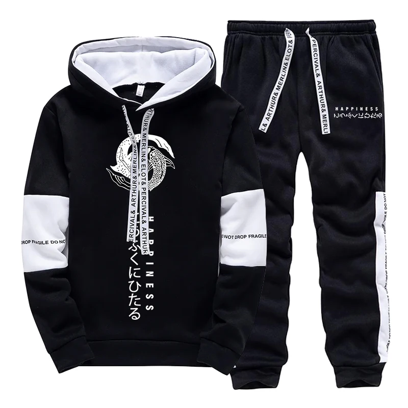 メンズファッション トラックスーツ プリント カジュアル フ - Street Fashion Men のレビューと価格