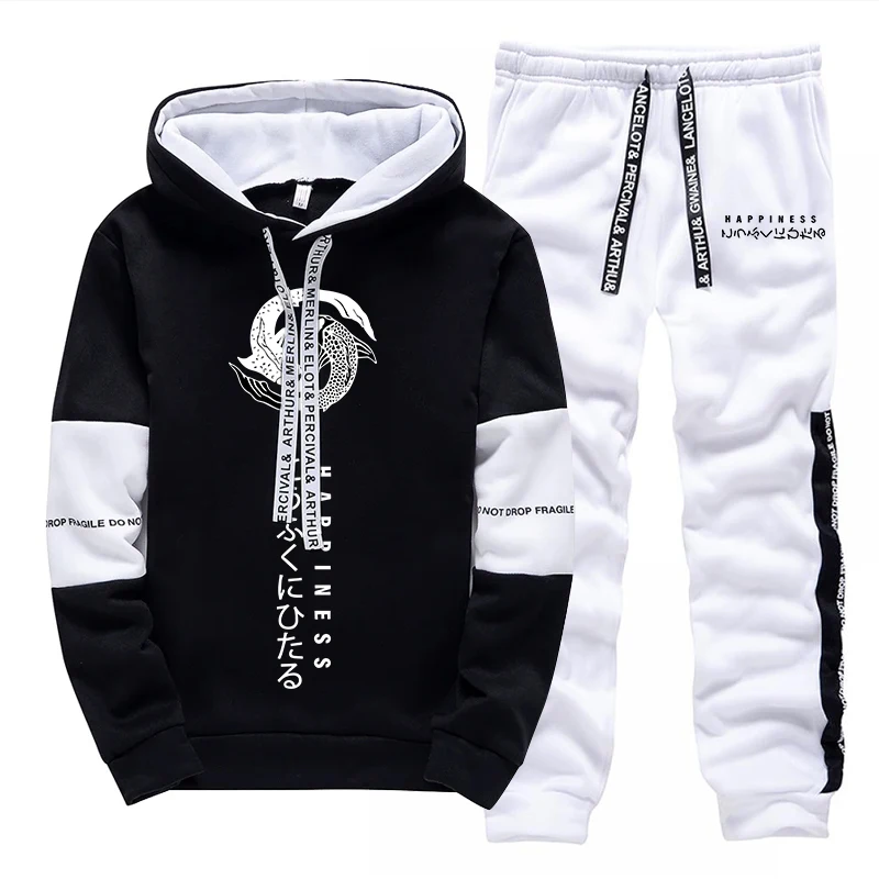 メンズファッション トラックスーツ プリント カジュアル フ - Street Fashion Men のレビューと価格