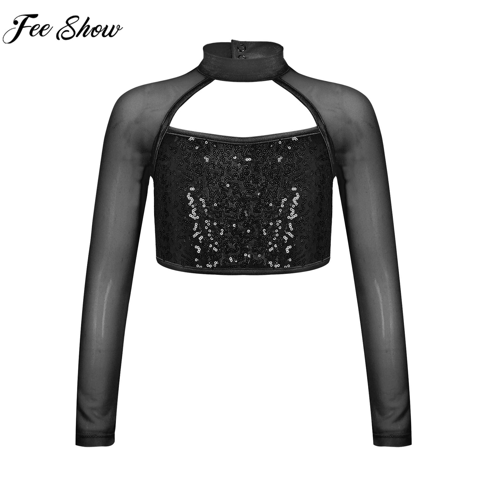 滑り止めのきらびやかなクロップトップ,長袖Tシャツ,ジャズス - Fashion Street Yoga のレビューと価格