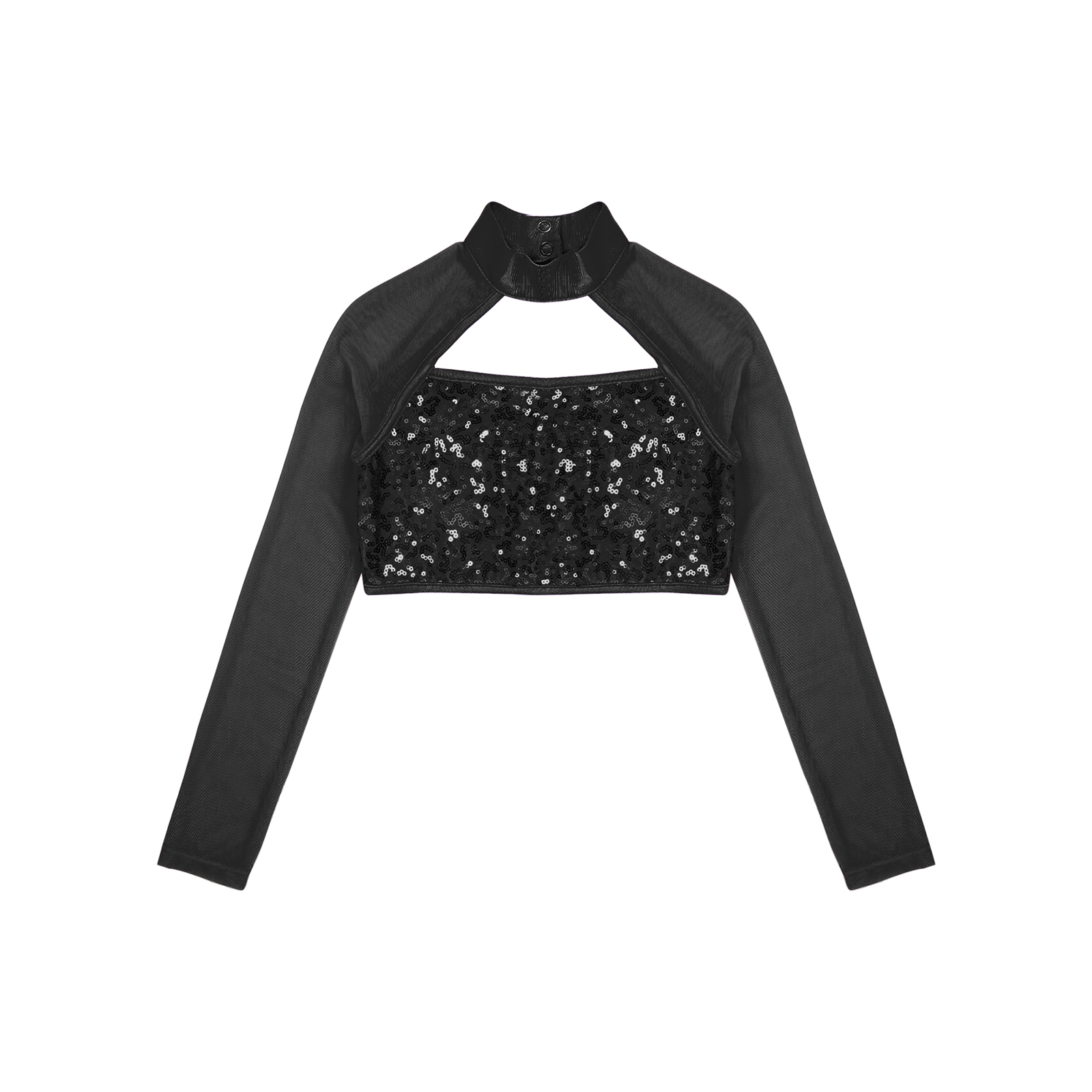 滑り止めのきらびやかなクロップトップ,長袖Tシャツ,ジャズス - Fashion Street Yoga のレビューと価格