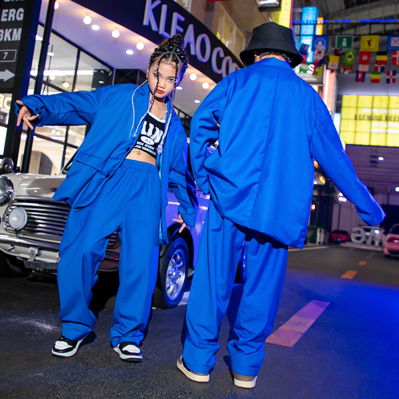 大人子供向けヒップホップファッション クラインブルーセット  - Street Fashion For Boy のレビューと価格