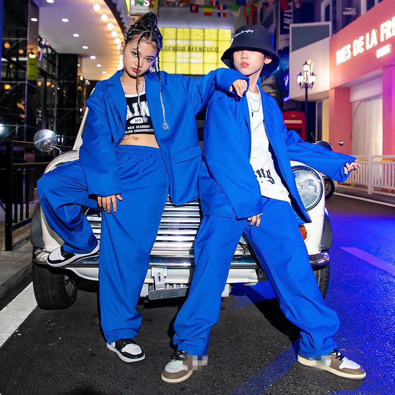 大人子供向けヒップホップファッション クラインブルーセット  - Street Fashion For Boy のレビューと価格