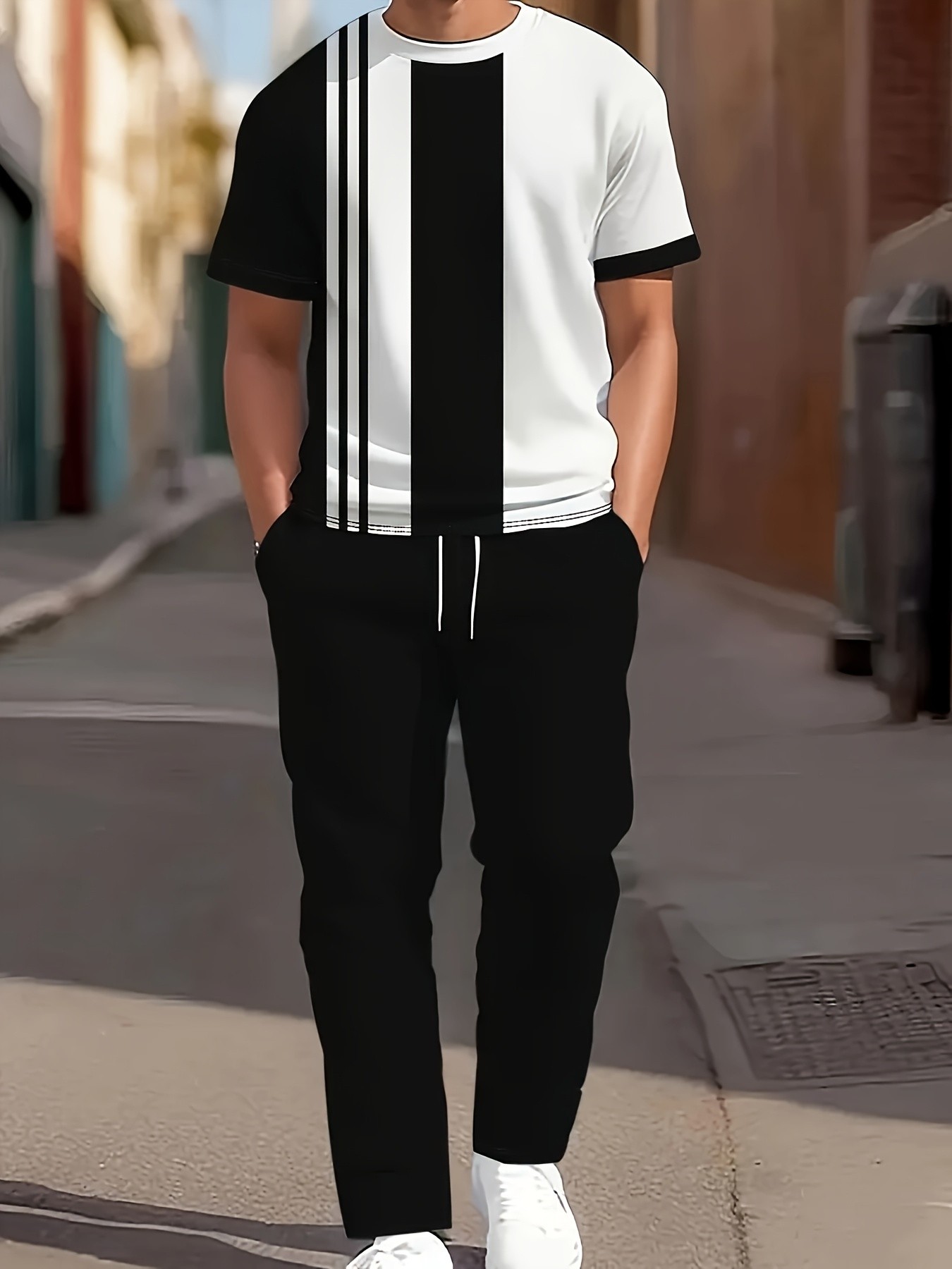 2026年夏新作メンズ半袖長ズボンセット - ストリートカジ - Street Fashion For 2026 のレビューと価格