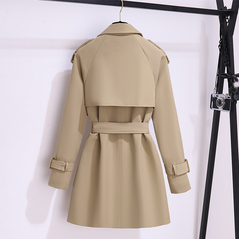 秋の女性のハイストリートトレンチコートラペルダブルブレストベ - Korean Street Fashion Female のレビューと価格