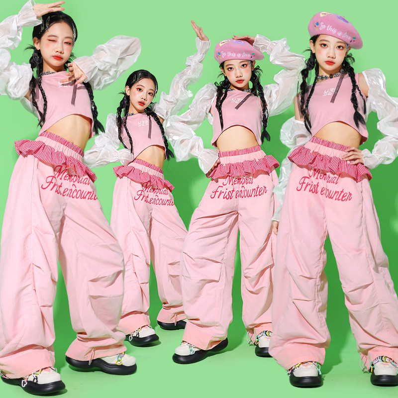 ジャズダンスの服女の子のための Kpop 衣装ヒップホップパ - Street Fashion Show のレビューと価格
