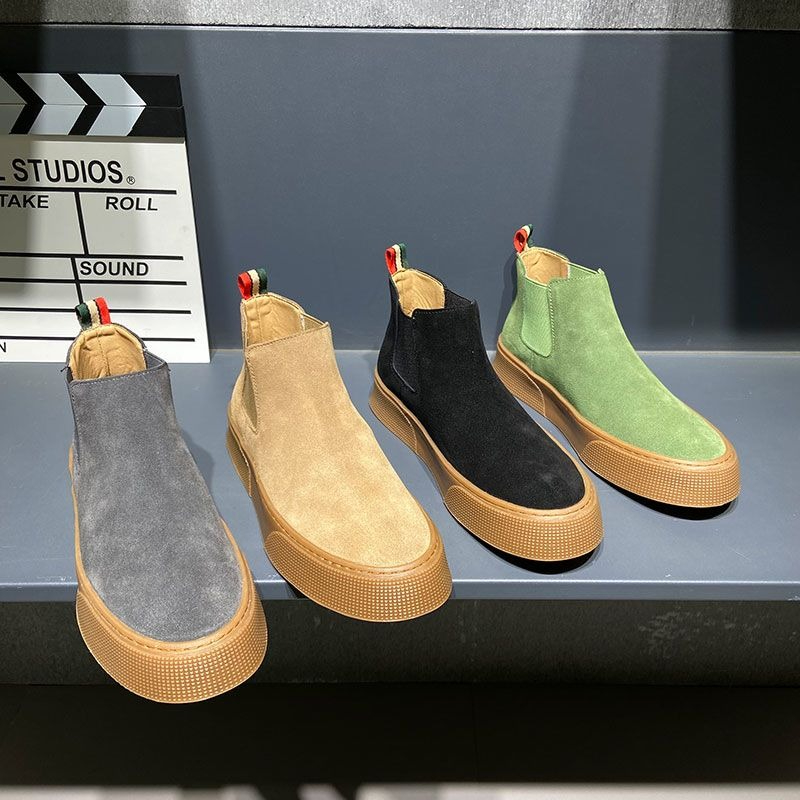 2026秋冬メンズチェルシーブーツ スリップオン PUレザー - Street Fashion Rome のレビューと価格