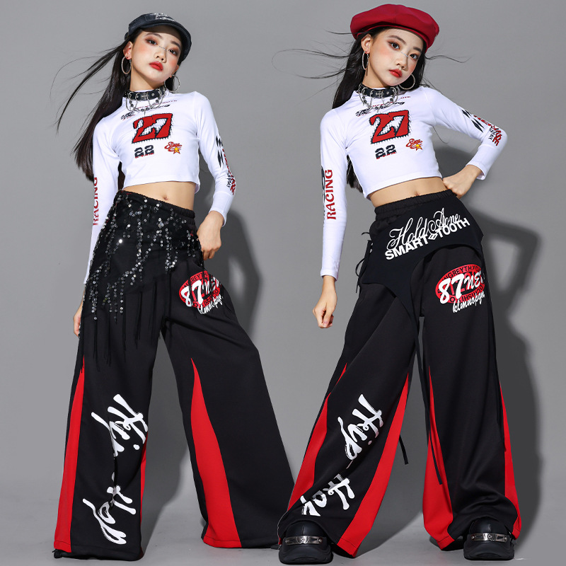 2025 ジャズダンス服女の子 Kpop ステージショー衣装 - Street Fashion Show のレビューと価格