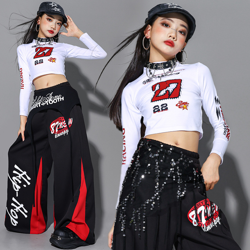 2025 ジャズダンス服女の子 Kpop ステージショー衣装 - Street Fashion Show のレビューと価格