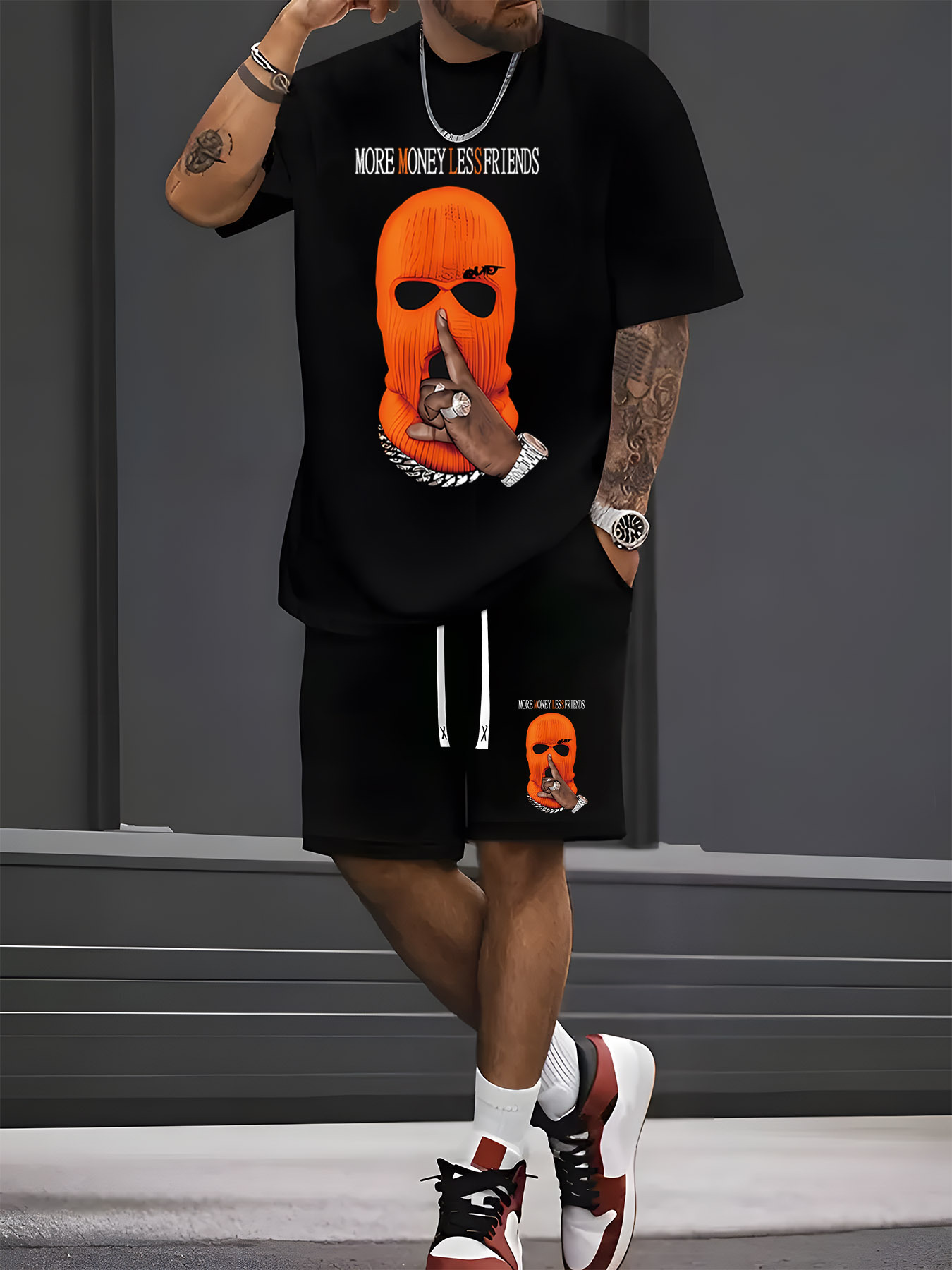 2026年夏新作メンズ半袖ショートパンツセット - ストリー - Street Fashion For 2026 のレビューと価格