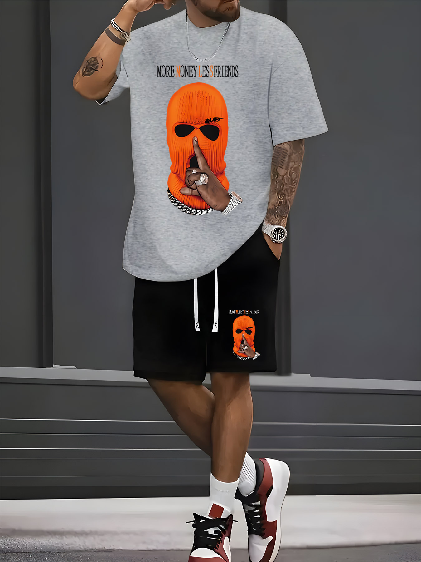 2026年夏新作メンズ半袖ショートパンツセット - ストリー - Street Fashion For 2026 のレビューと価格