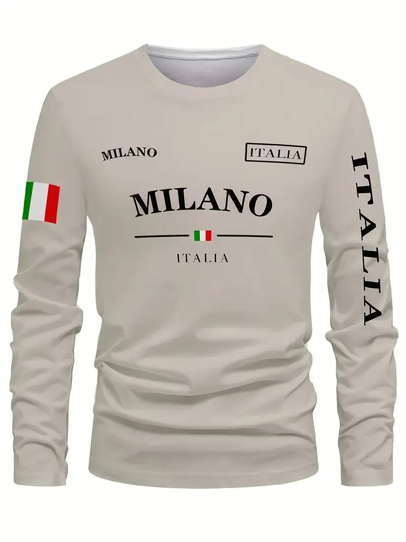 2026年春夏 メンズ長袖Tシャツ ストリートファッション  - Street Fashion Of Milan のレビューと価格